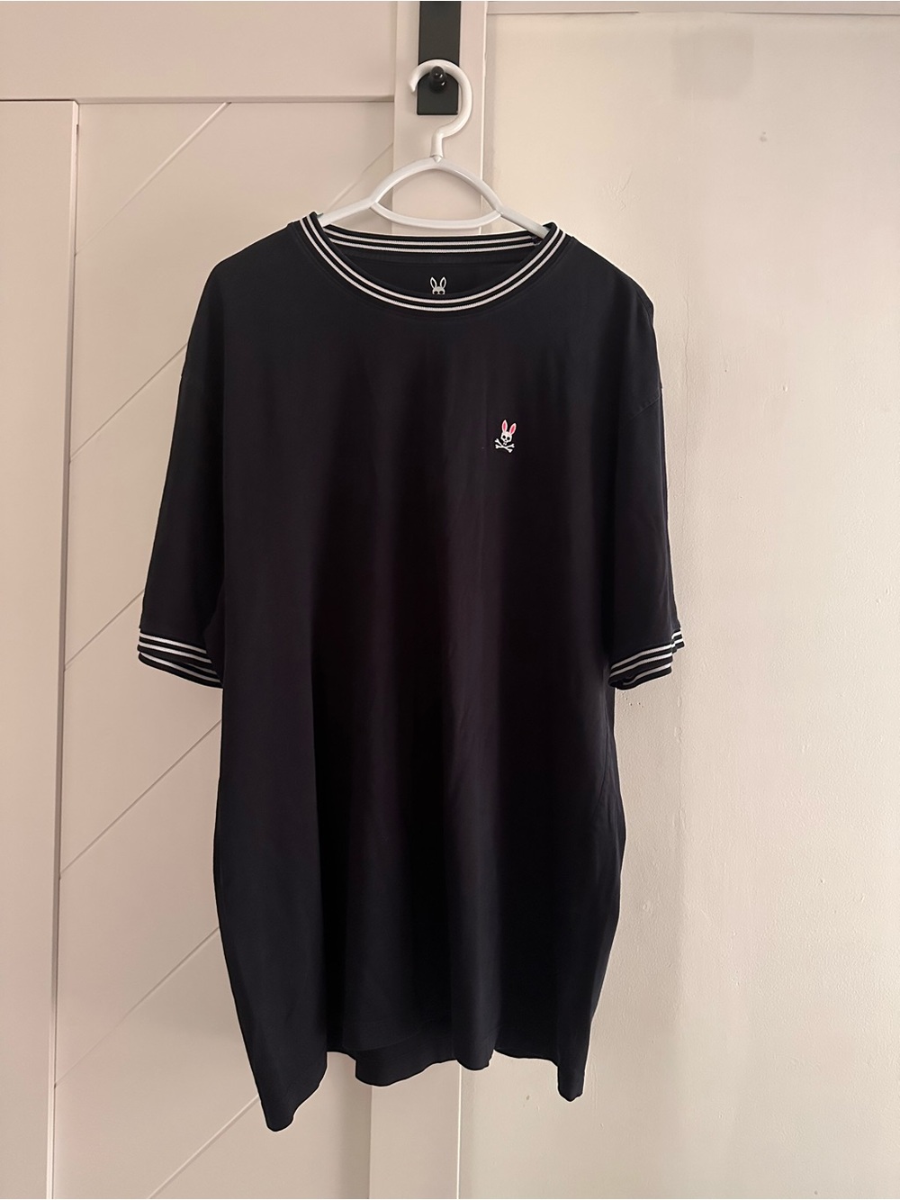 Psycho Bunny NAVY Pima Cotton Tipped Crewneck T-Shirt Size 9